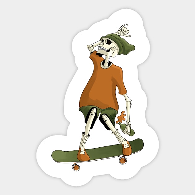 Skate Boarding Sticker by Kamran Sharjeel